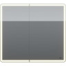 Шкаф зеркальный LEMARK ELEMENT 90х80 см с подсветкой, с розеткой, белый глянец LM90ZS-E